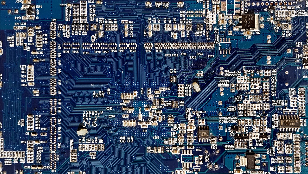 computer a printed circuit motherboard free photo