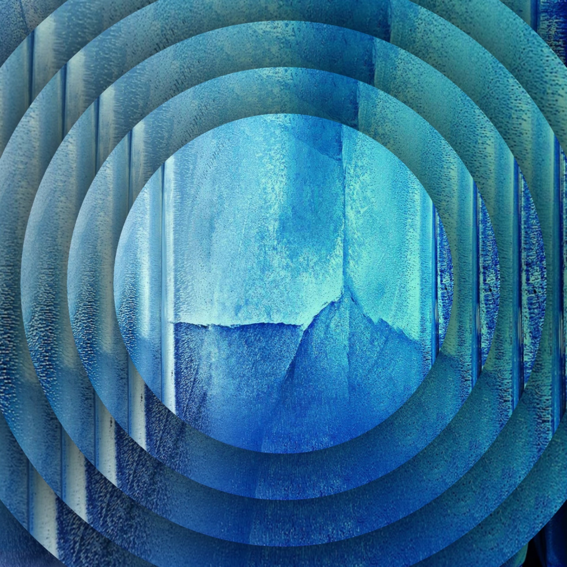 wallpaper concentric blue free photo