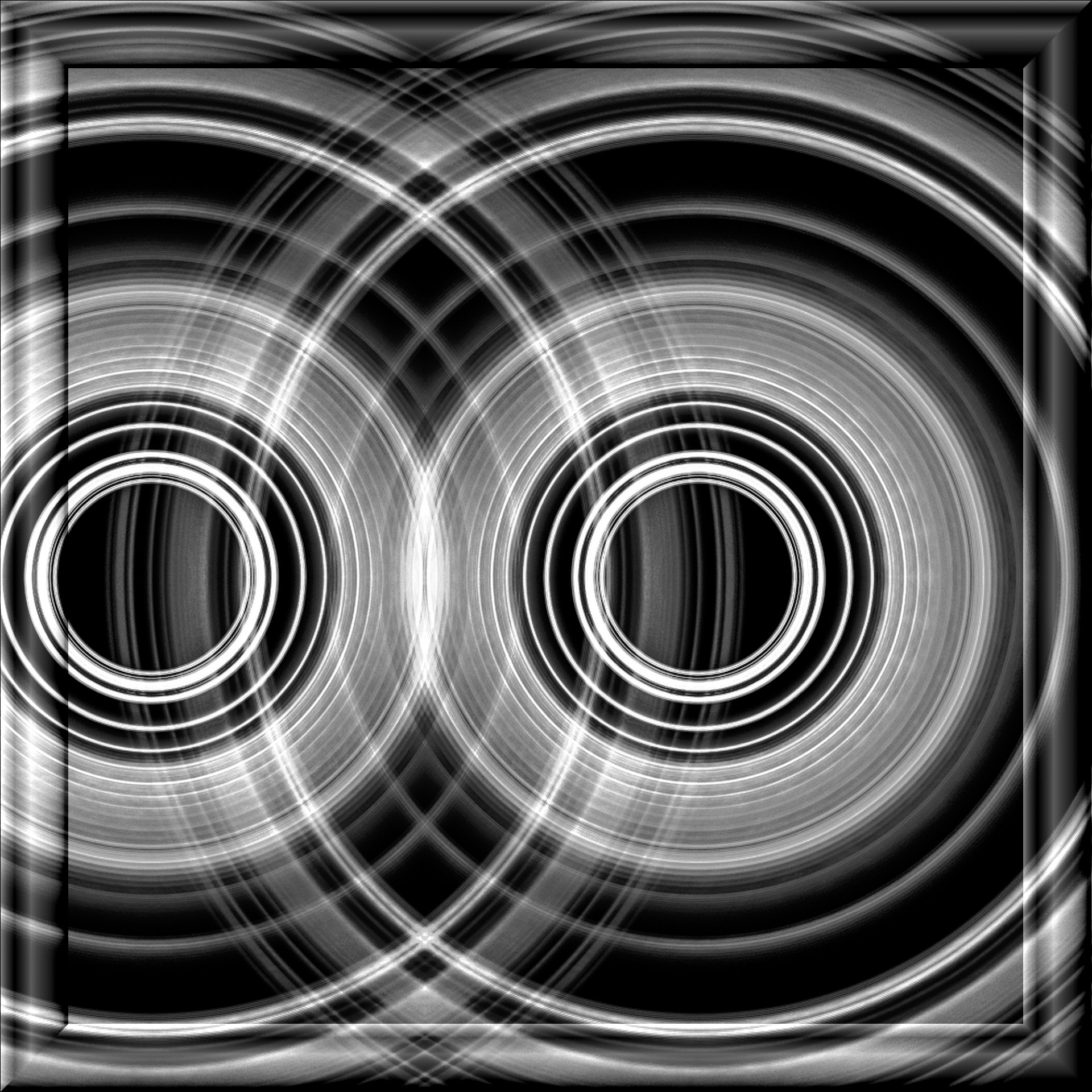 black white concentric free photo