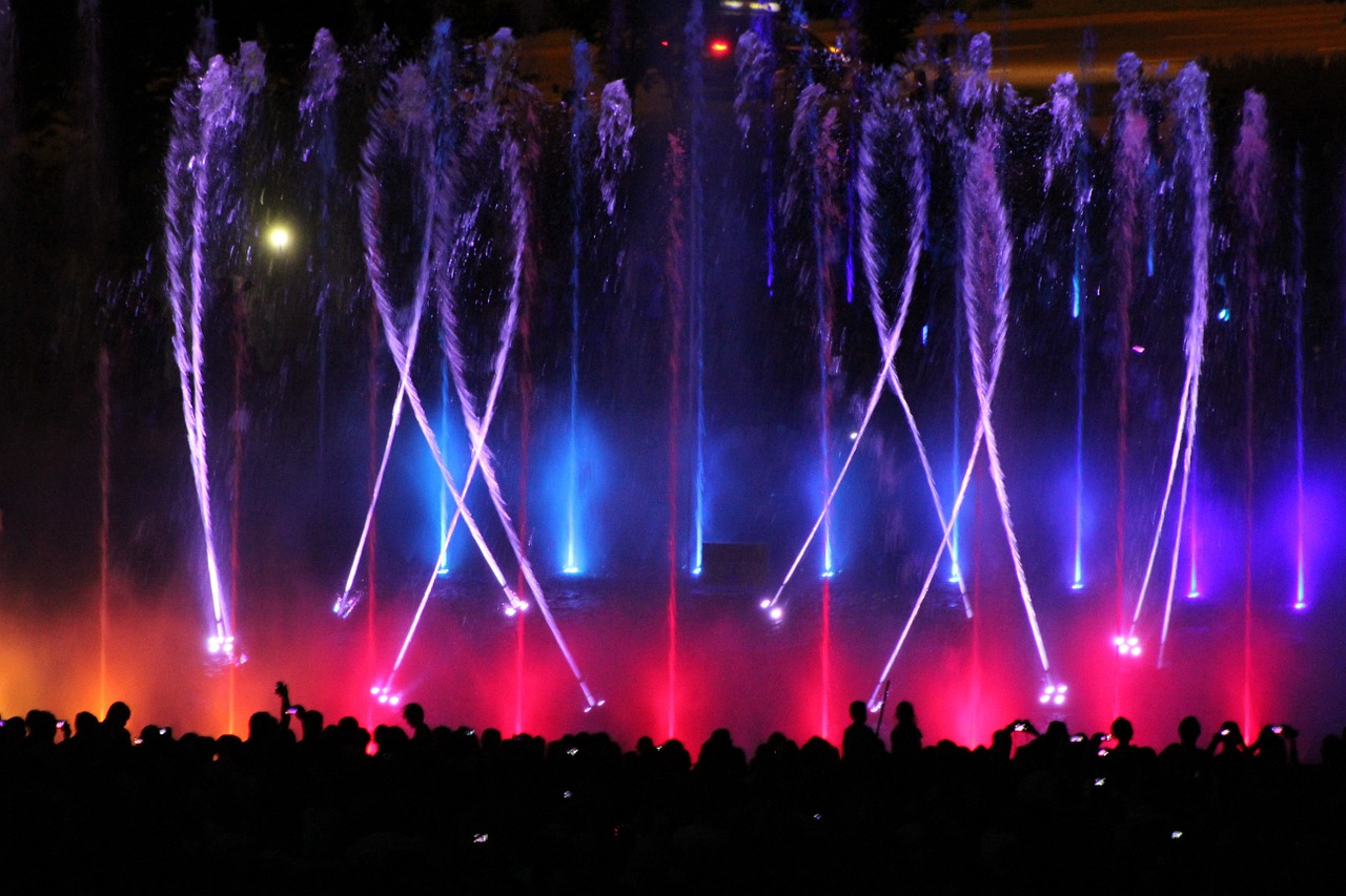 concert illuminations warsaw free photo