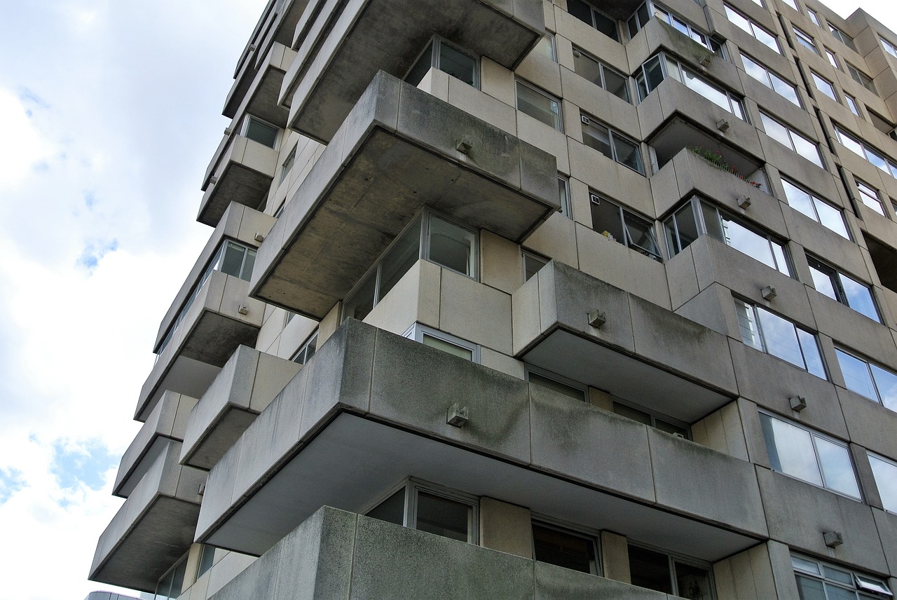 concrete appartements balconies free photo