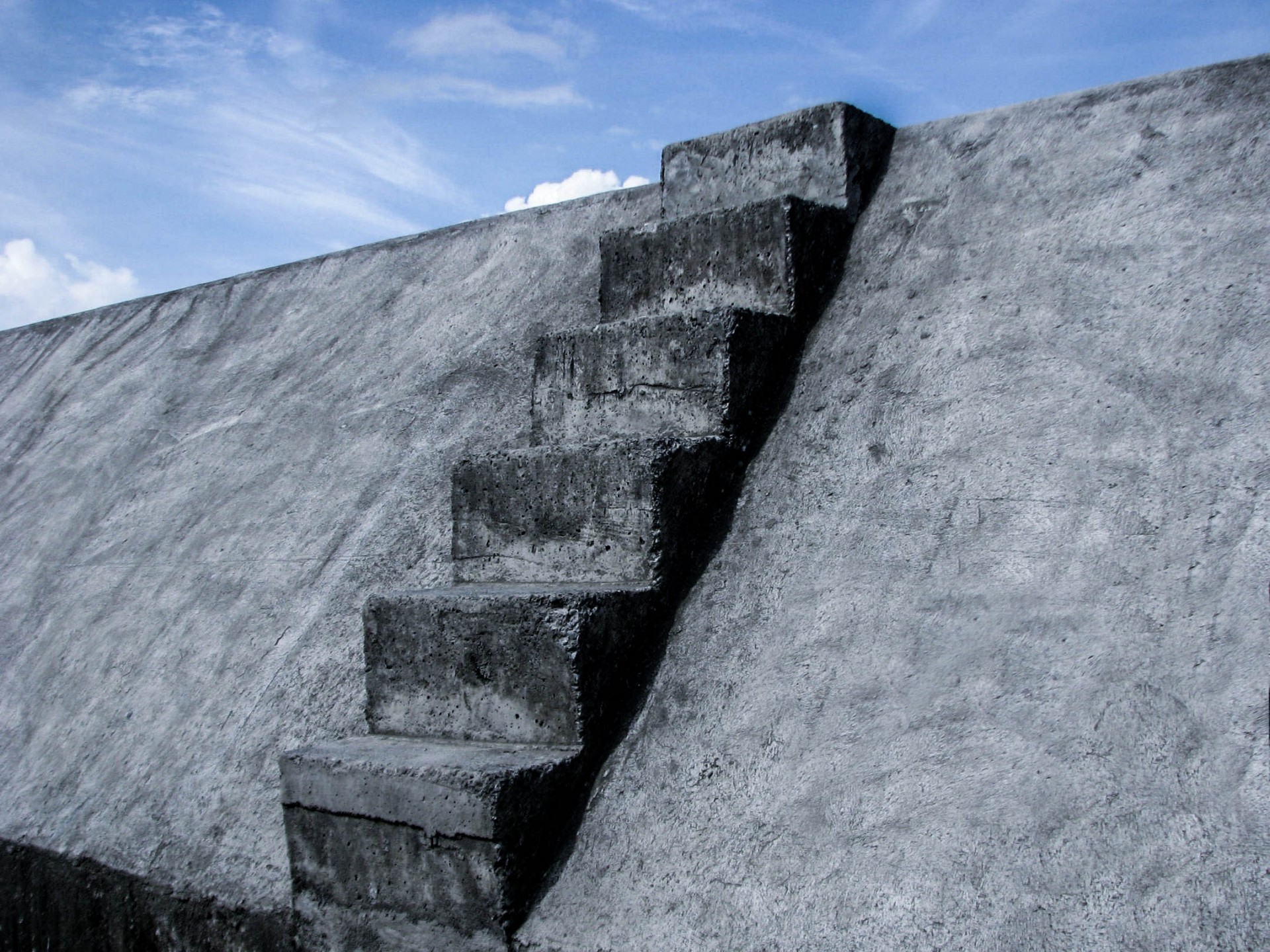 stairs sky concrete free photo