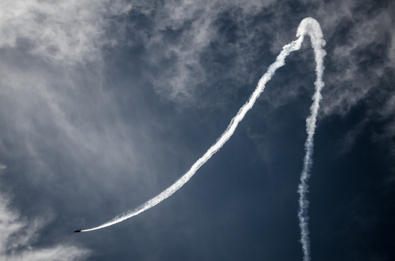 condensation trails contrail shape free photo