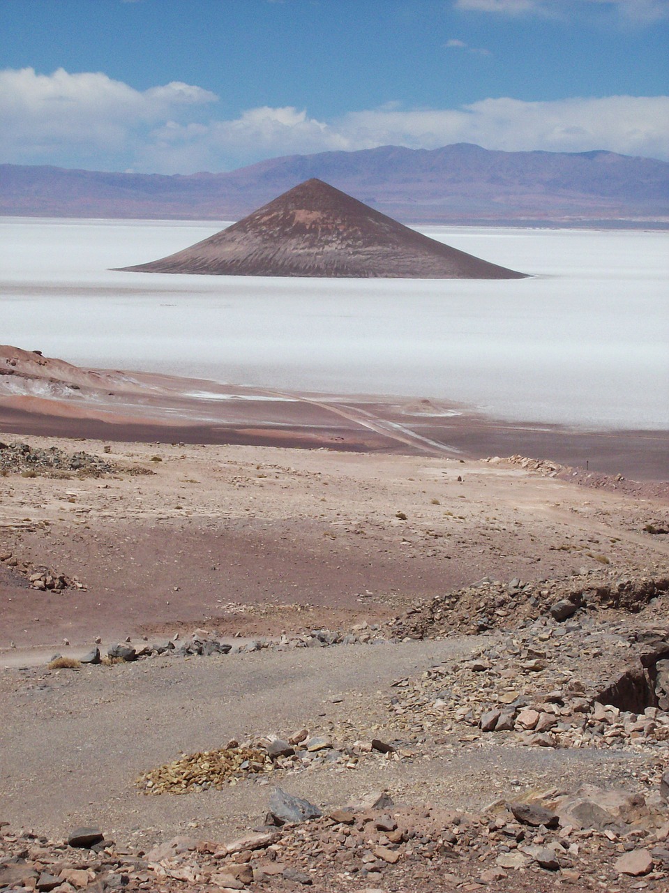 cone salt flat argentina desert free photo