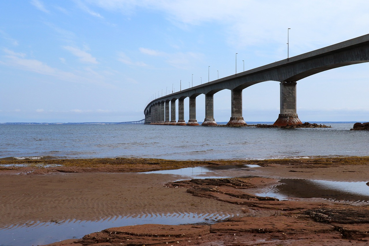 confederation bridge pei canada free photo