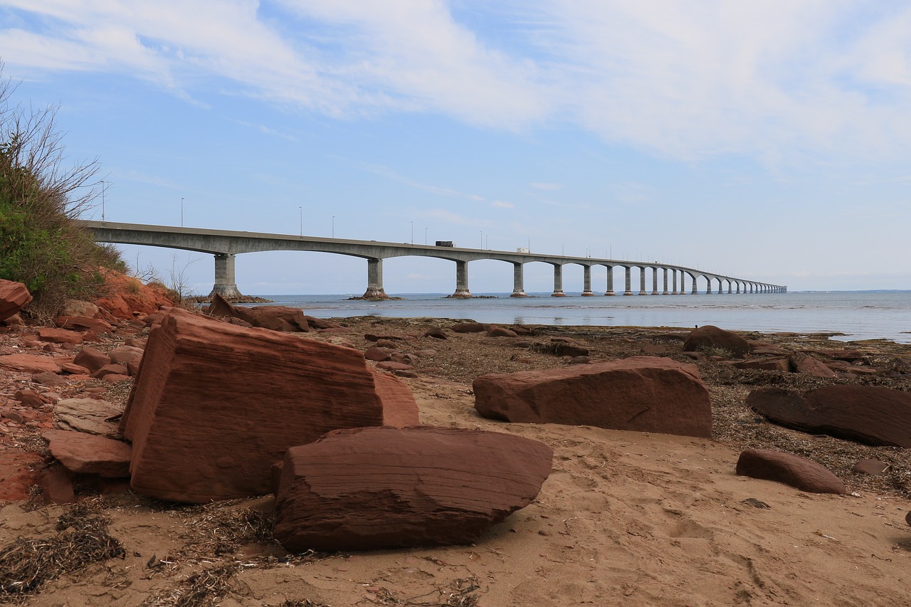 confederation bridge bridge canada free photo