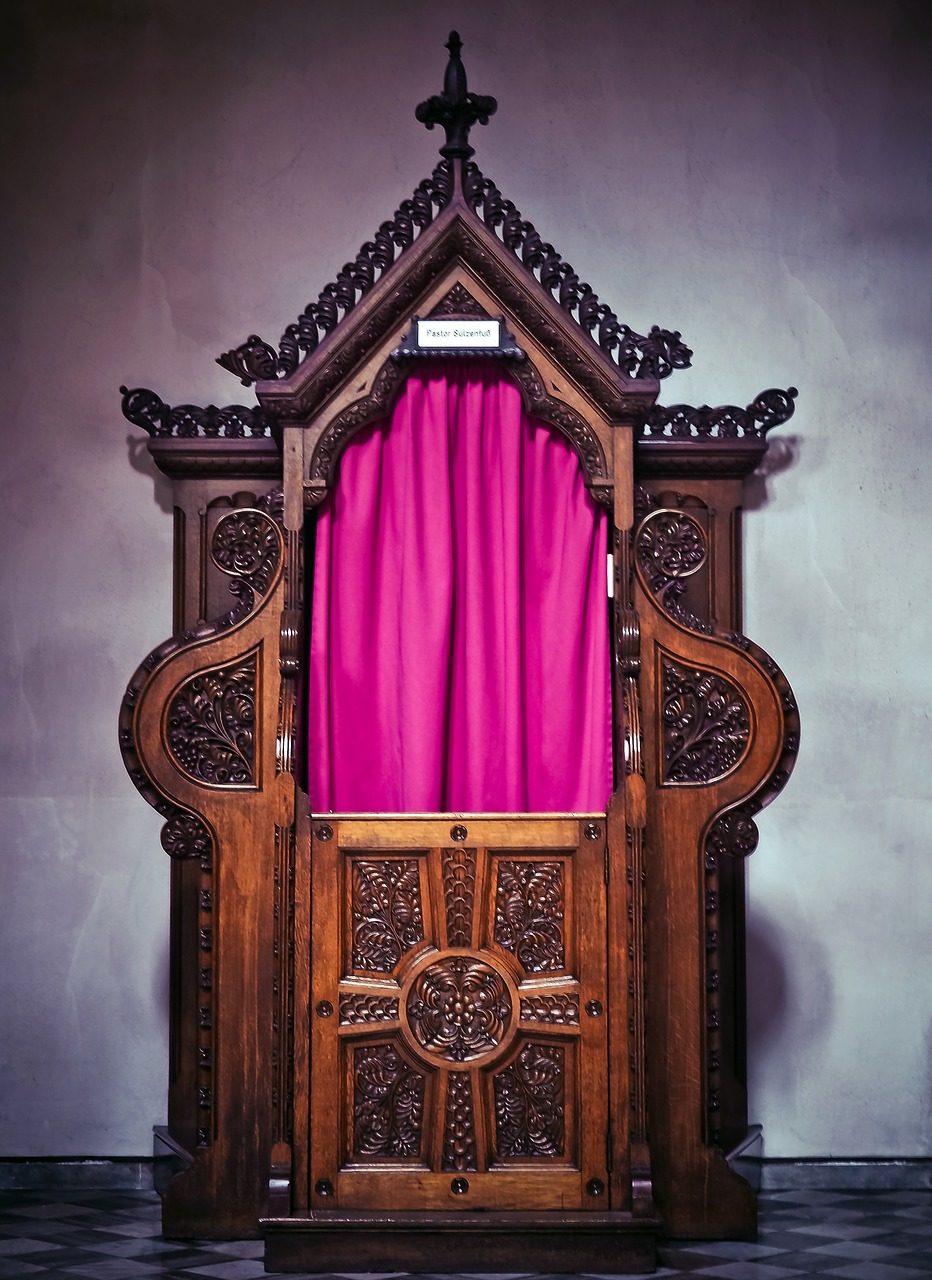 confessional church furniture pieces free photo