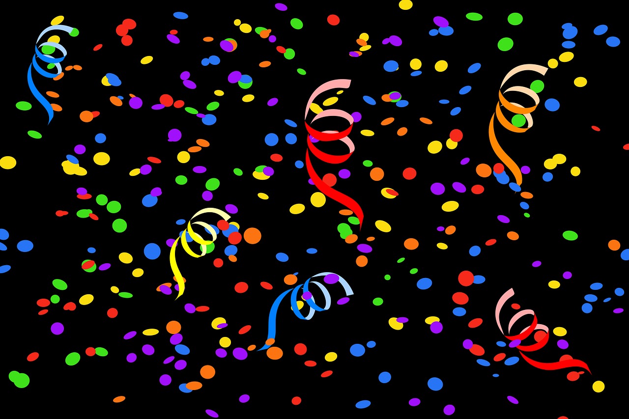 confetti streamer party free photo