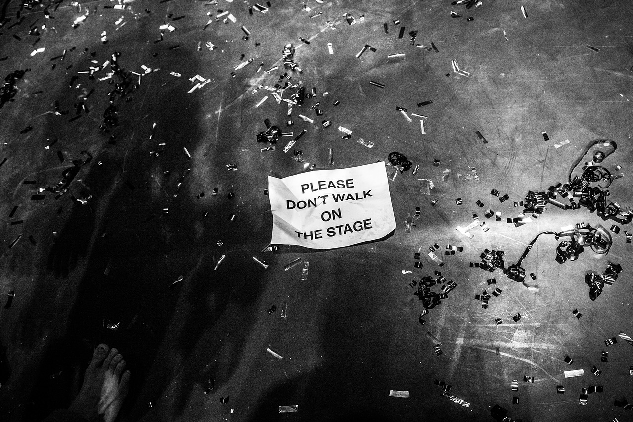 confetti sign don't walk free photo