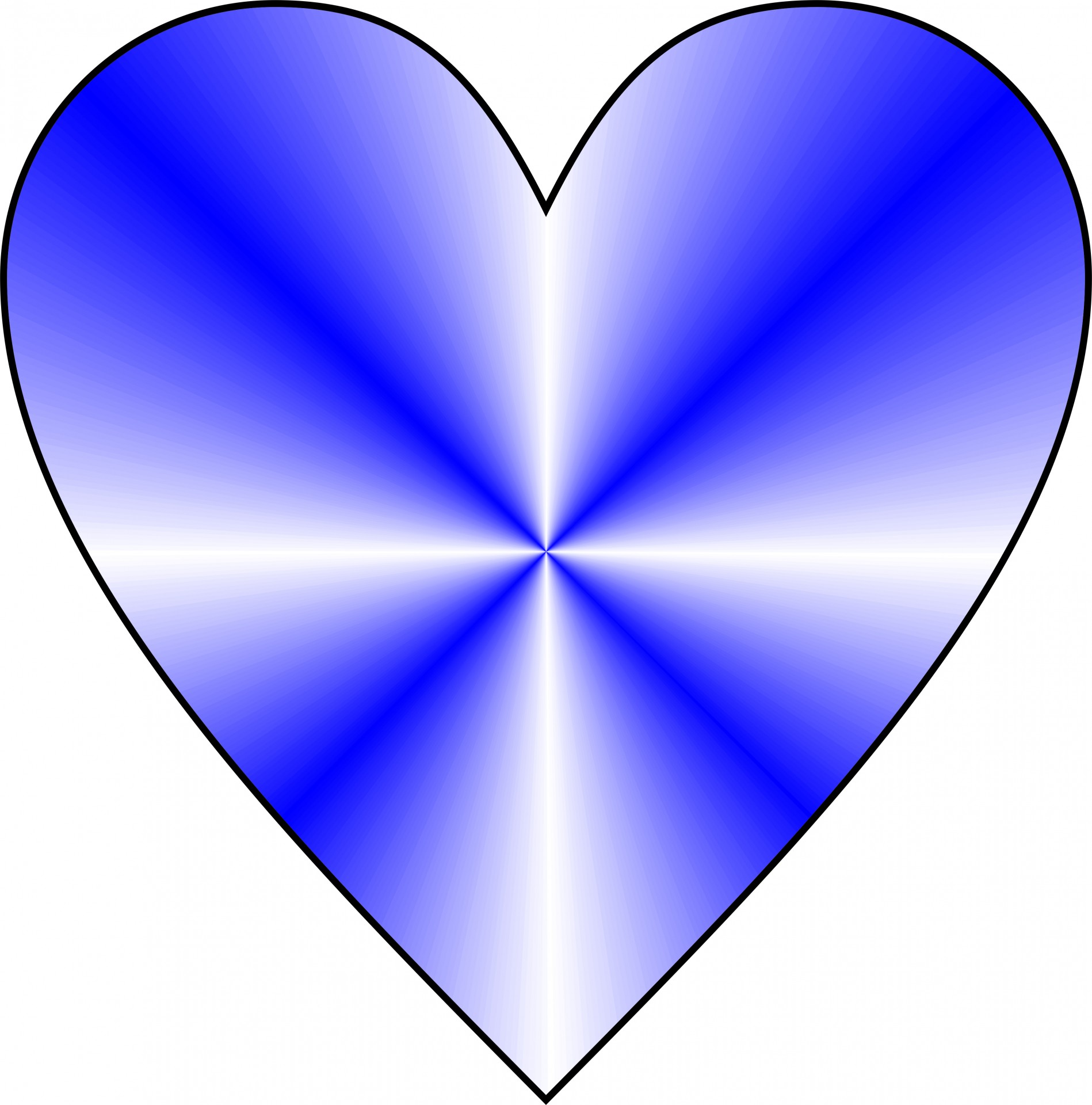 conical blue heart free photo