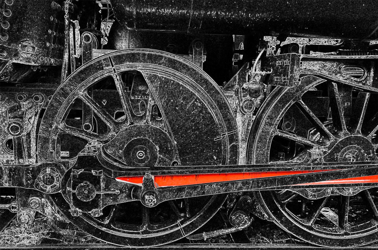 connecting rods steam locomotive drive free photo
