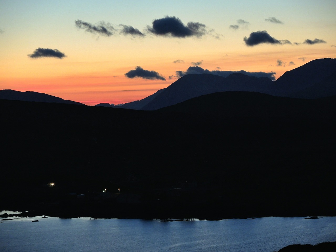 connemara sunset lake free photo