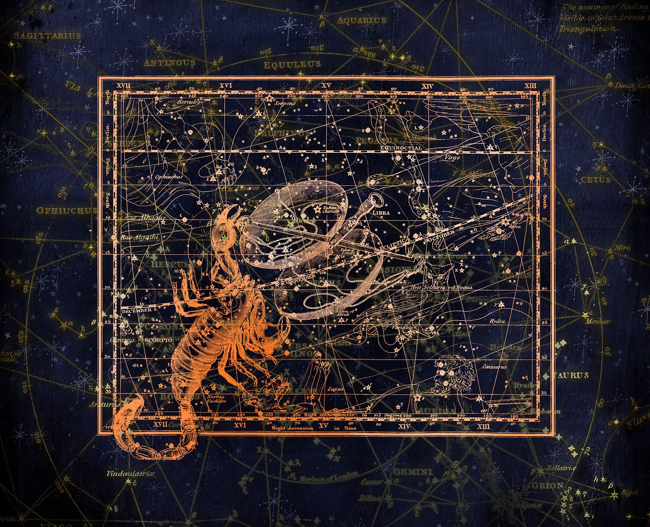 constellation  constellation map  zodiac sign free photo