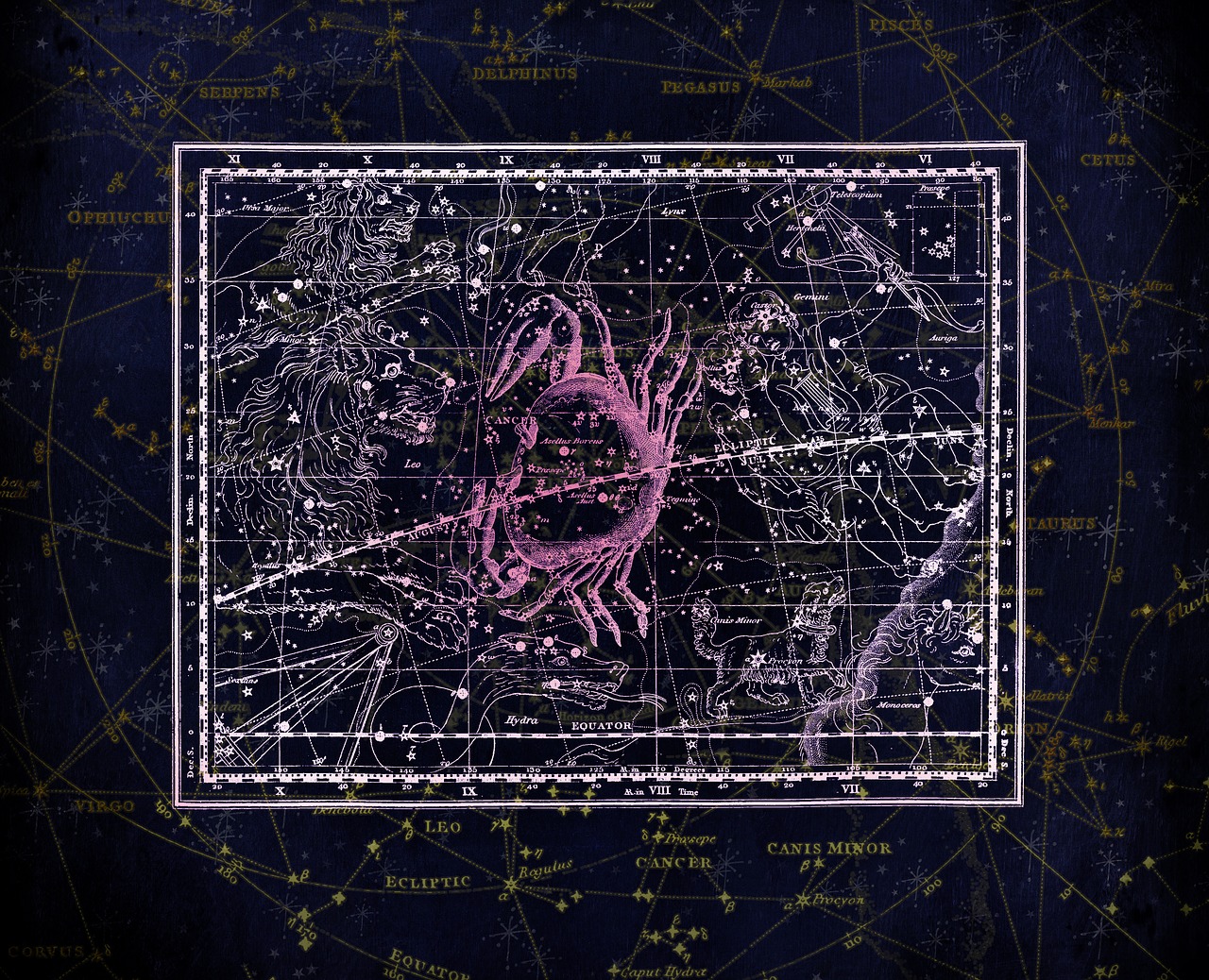 constellation  constellation map  zodiac sign free photo