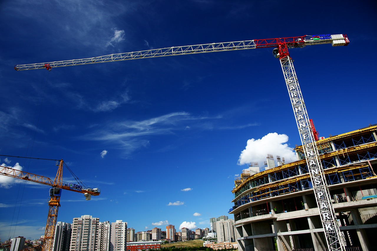 construction crane blue free photo