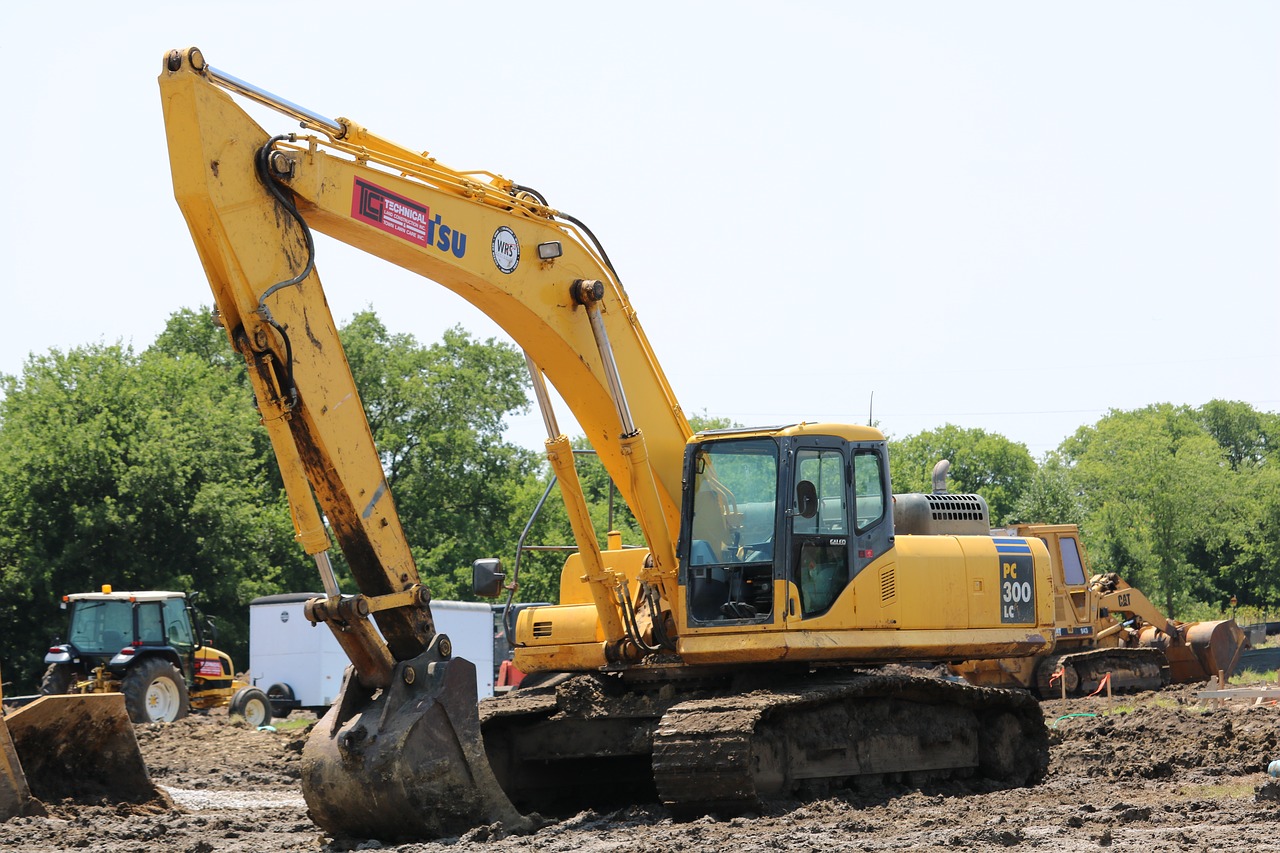 construction excavator tractor free photo