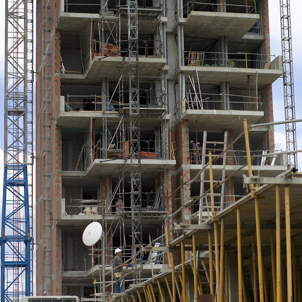 construction  scaffolding  building free photo