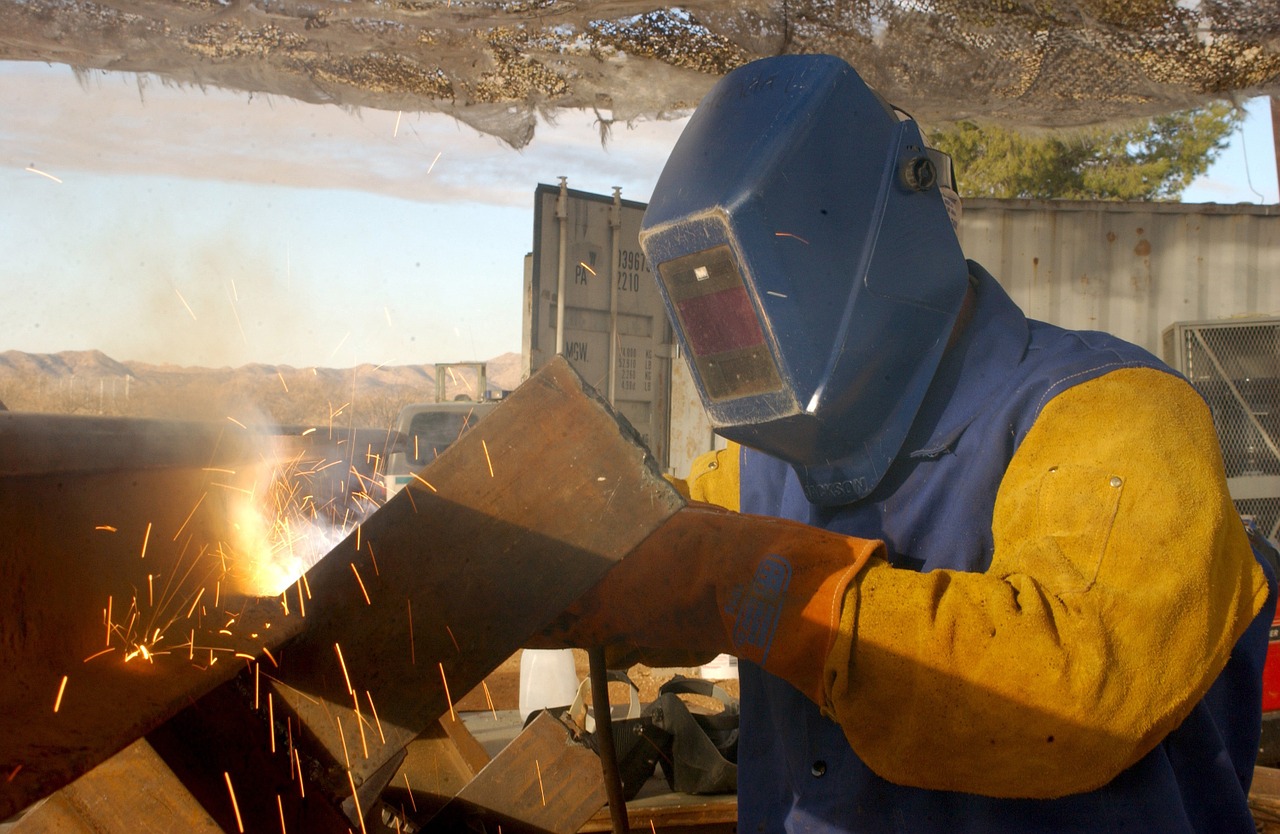 construction worker welding free photo