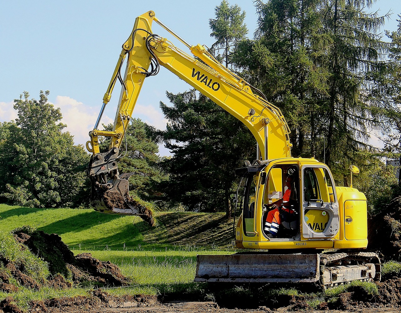 construction machine excavators shovel free photo