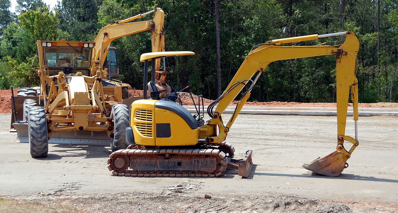 construction site heavy equipment backhoe free photo
