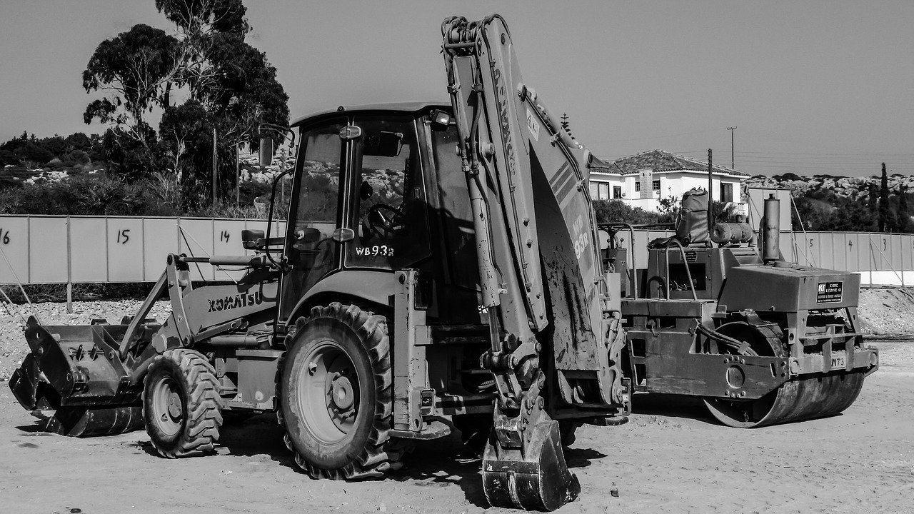 construction site heavy machinery equipment free photo