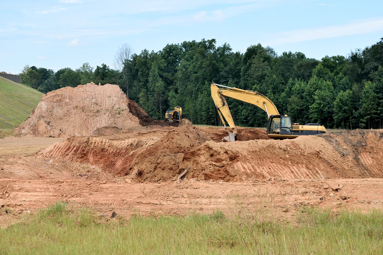 construction site industry backhoe free photo