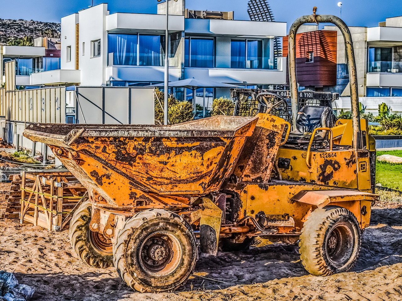 construction site machinery vehicle free photo