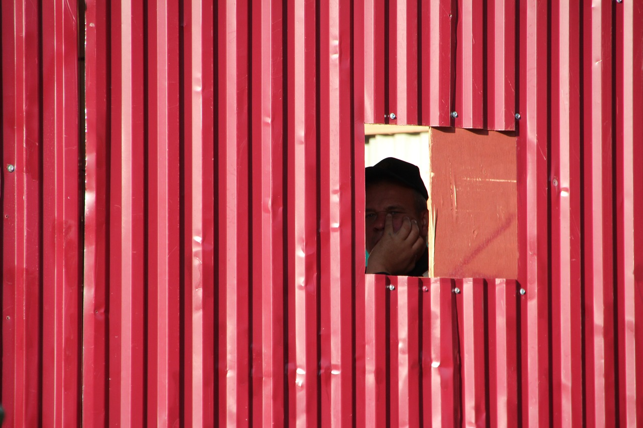 construction workers construction fence window free photo