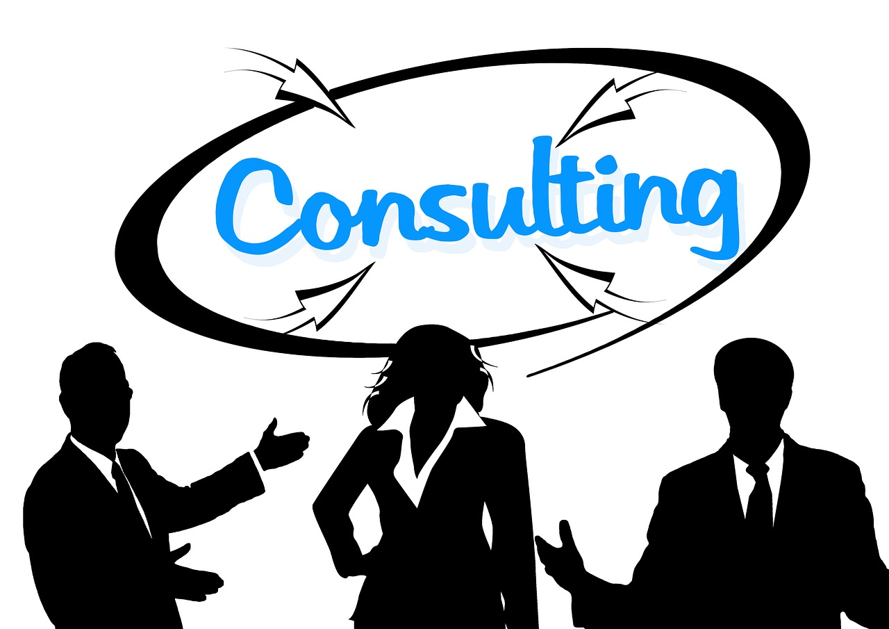 consulting businessmen silhouettes free photo