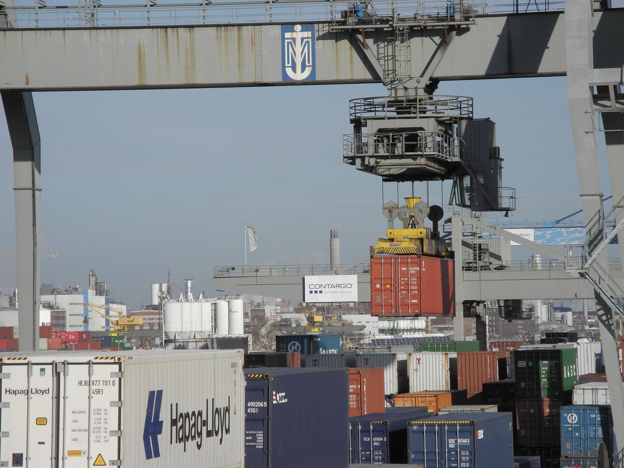 container crane port free photo