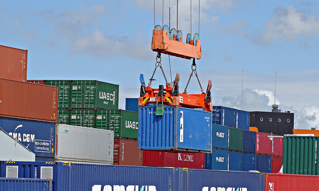 container crane port free photo