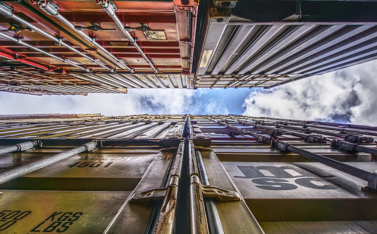 container port loading free photo