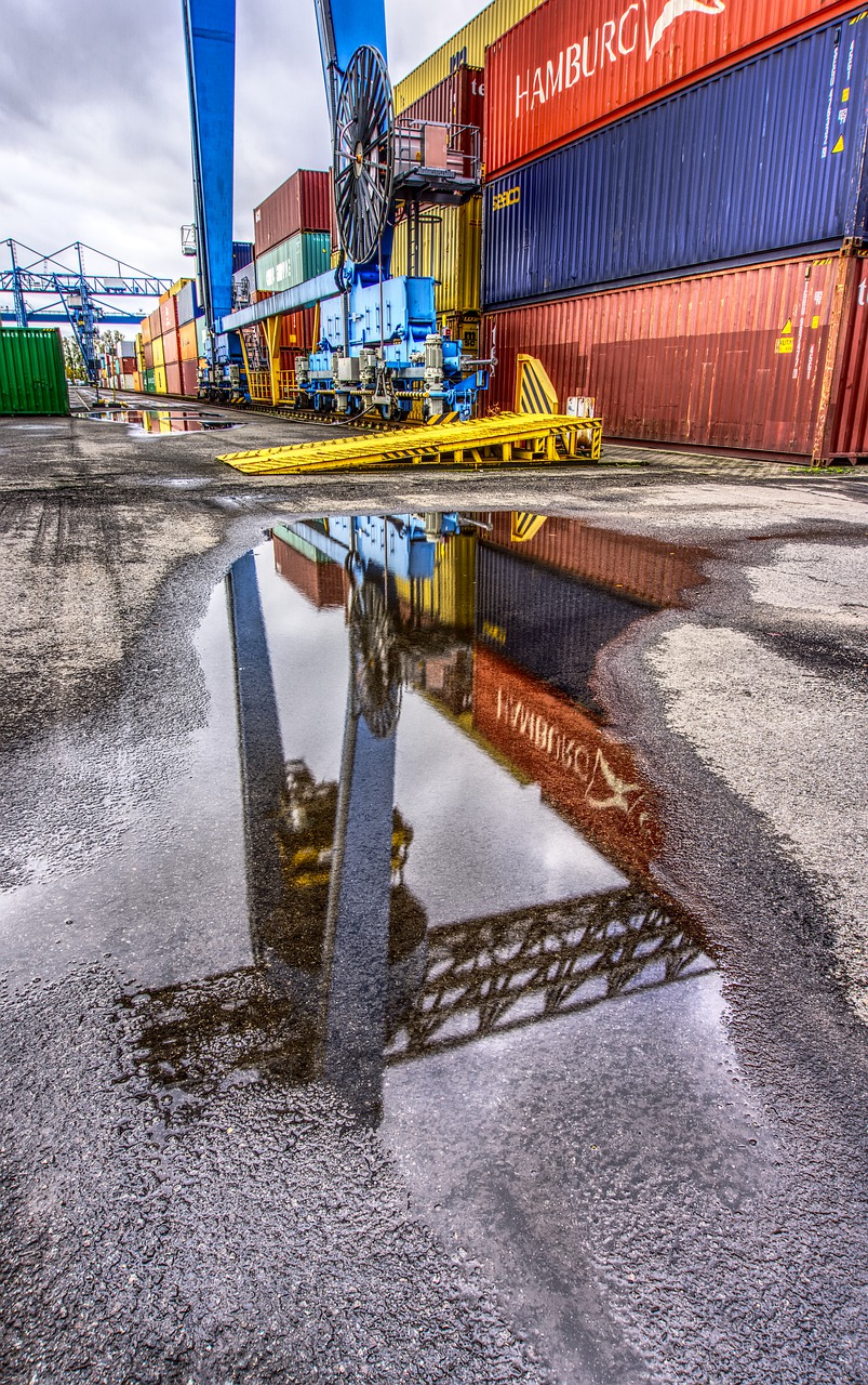 container port loading free photo