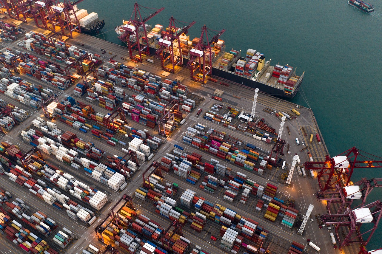 container  terminal  port free photo