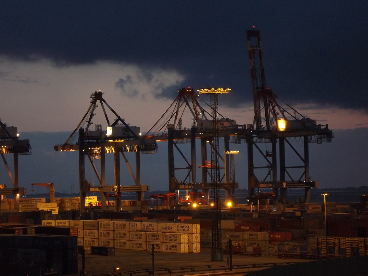 container port container gantry crane port handling free photo