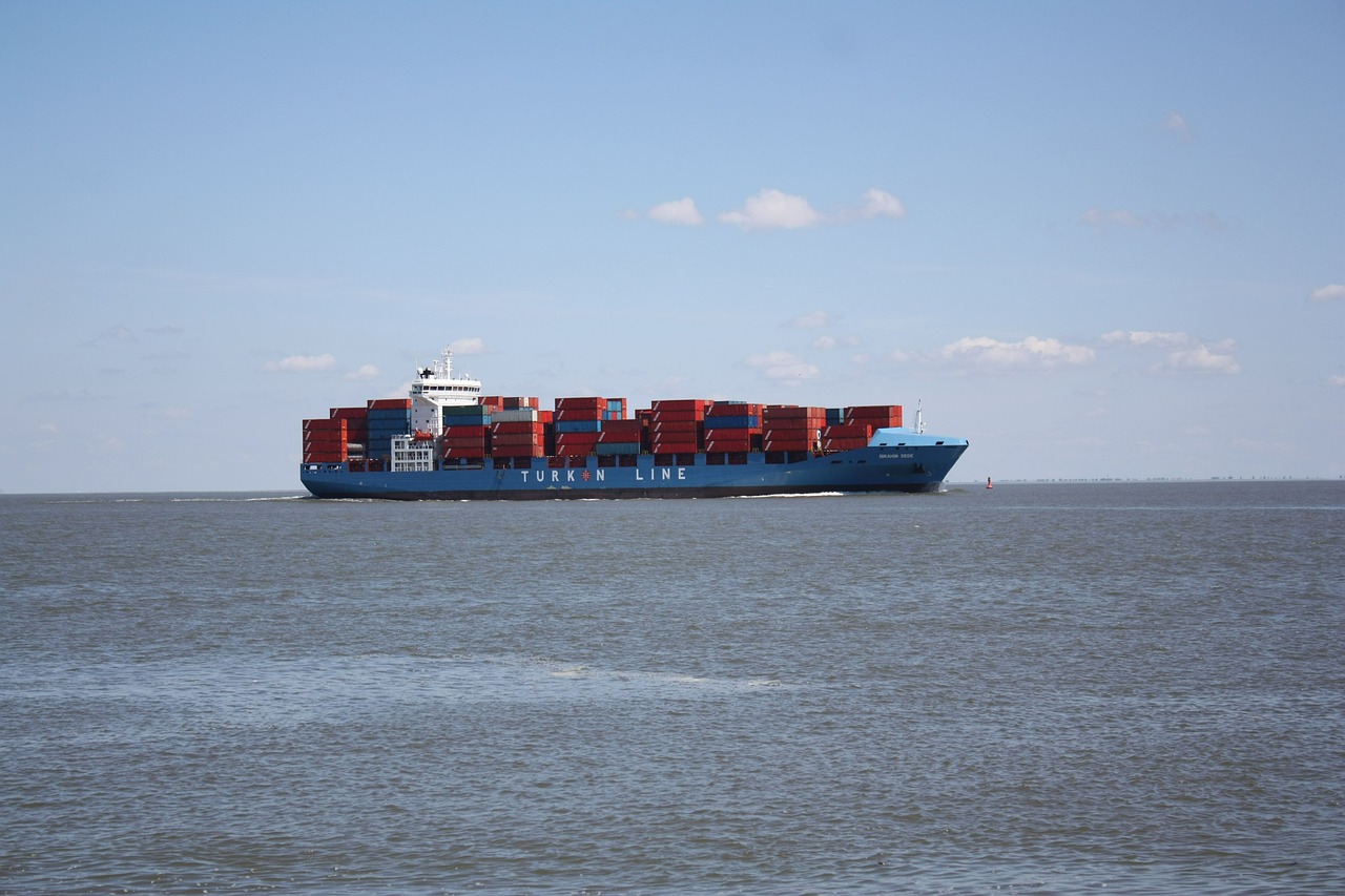 container ship north sea ship free photo