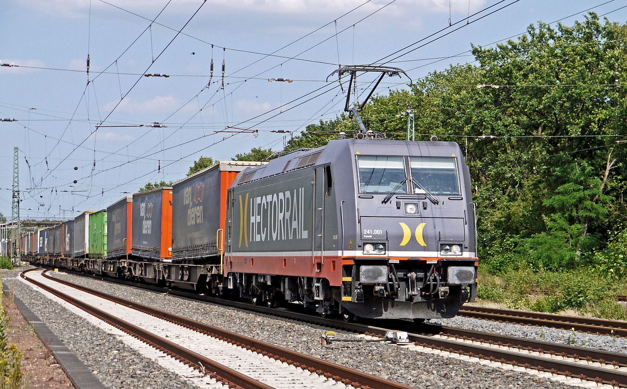 container train electric locomotive hectorrail free photo