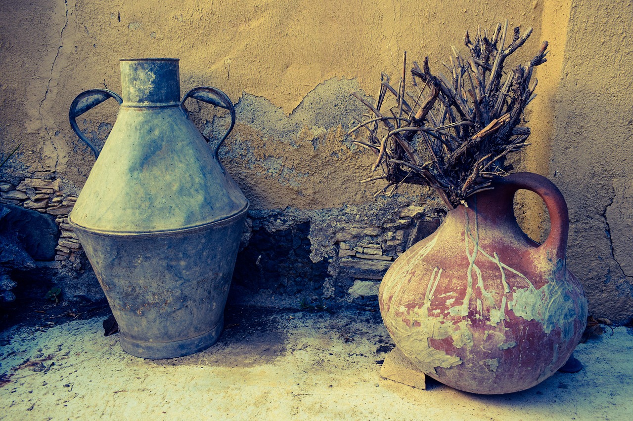 containers metallic pottery free photo