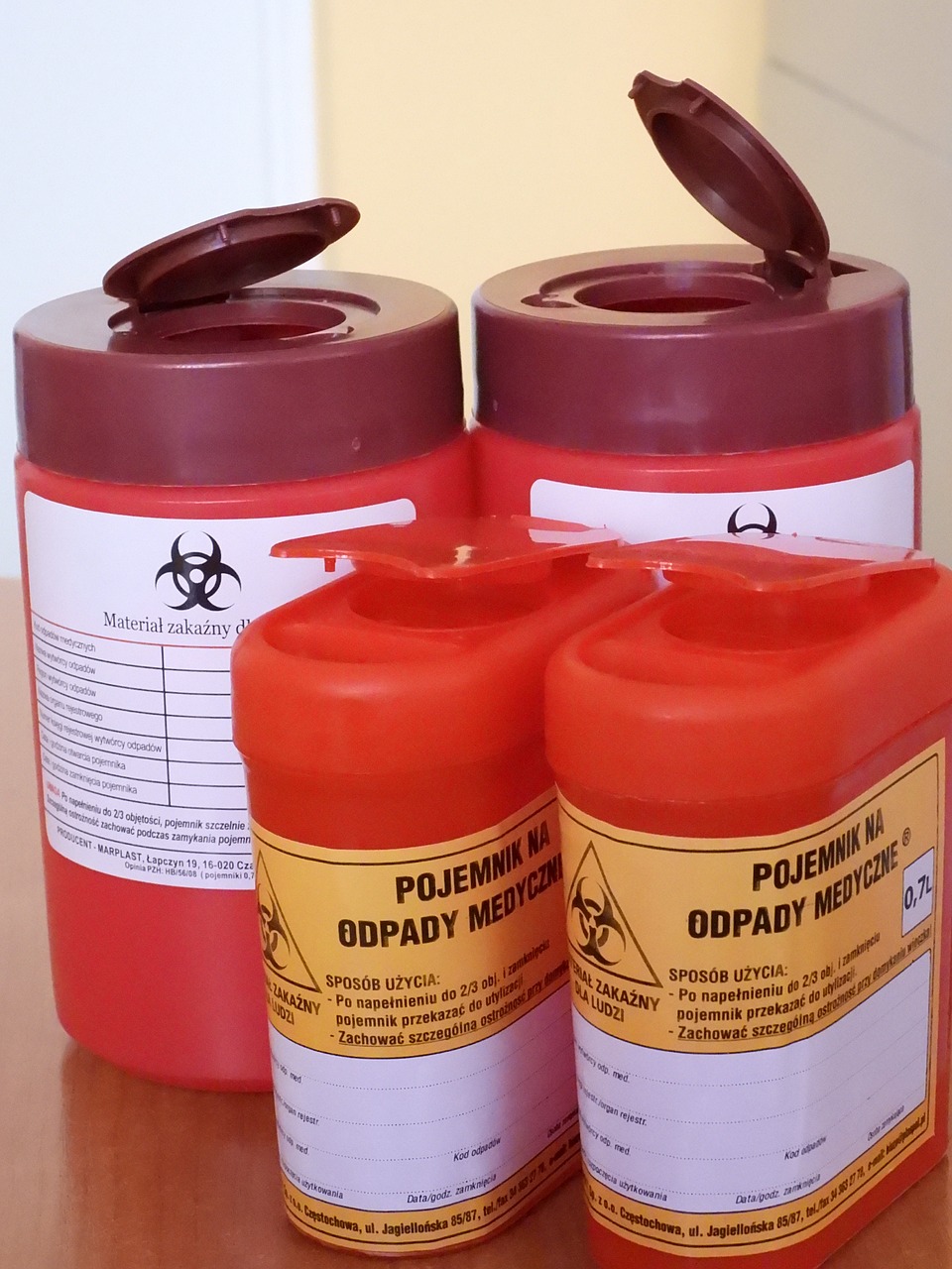 containers for medical waste  medical  health service free photo