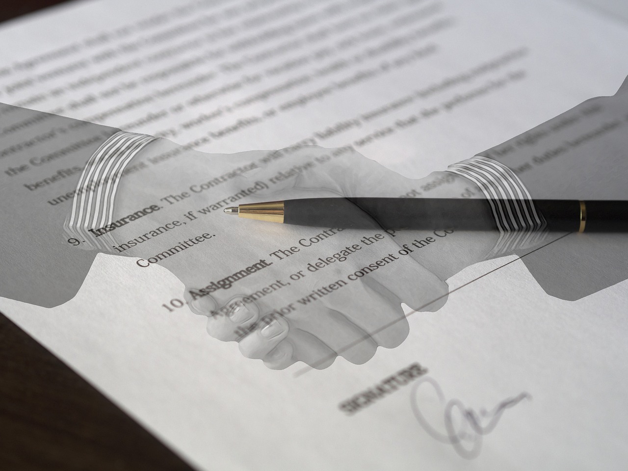 contract agreement signature free photo
