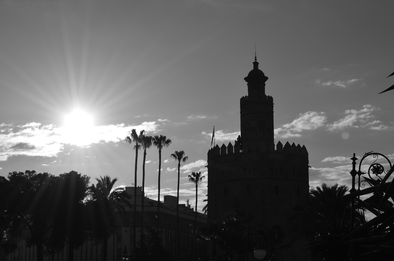 seville tower contrast free photo