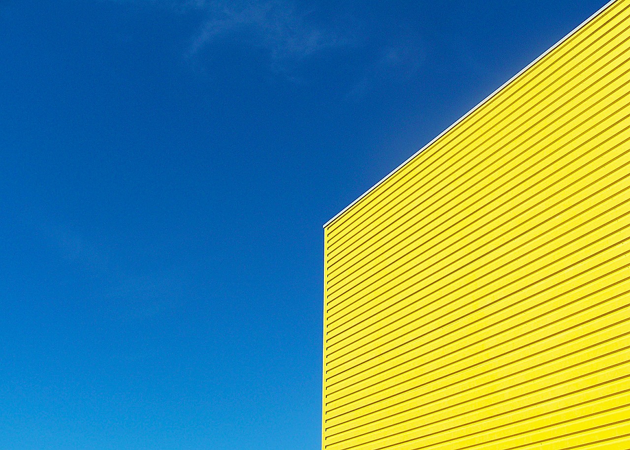 contrast blue yellow free photo