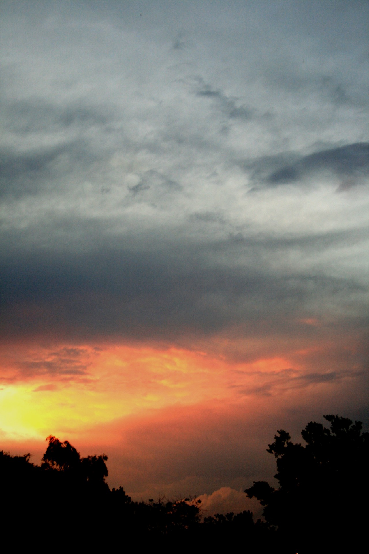 sunset clouds orange free photo