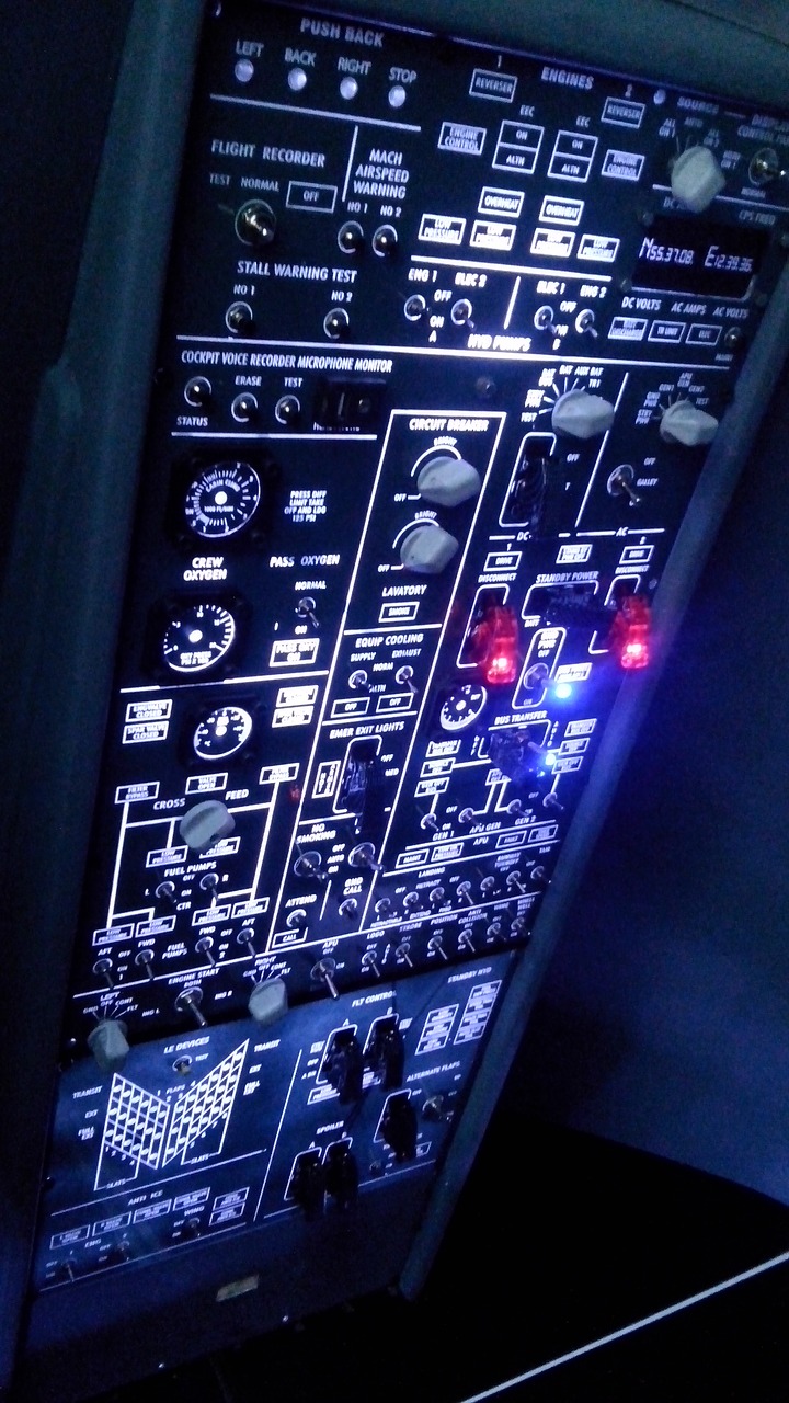 control panel flight instruments cockpit free photo