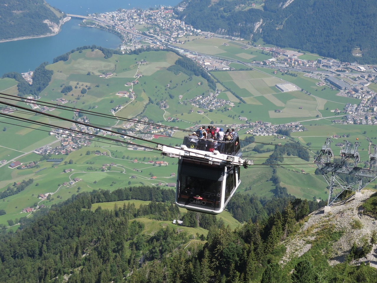 convertible mountain railway double decker free photo