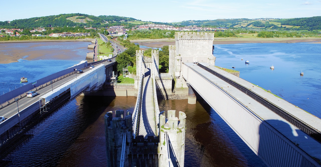 conwy castle bridge wales free photo