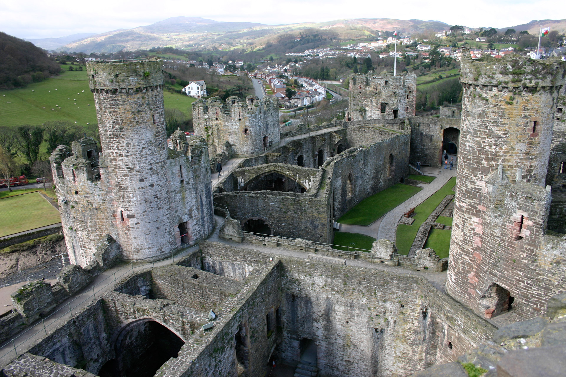 conwy castle wales free photo