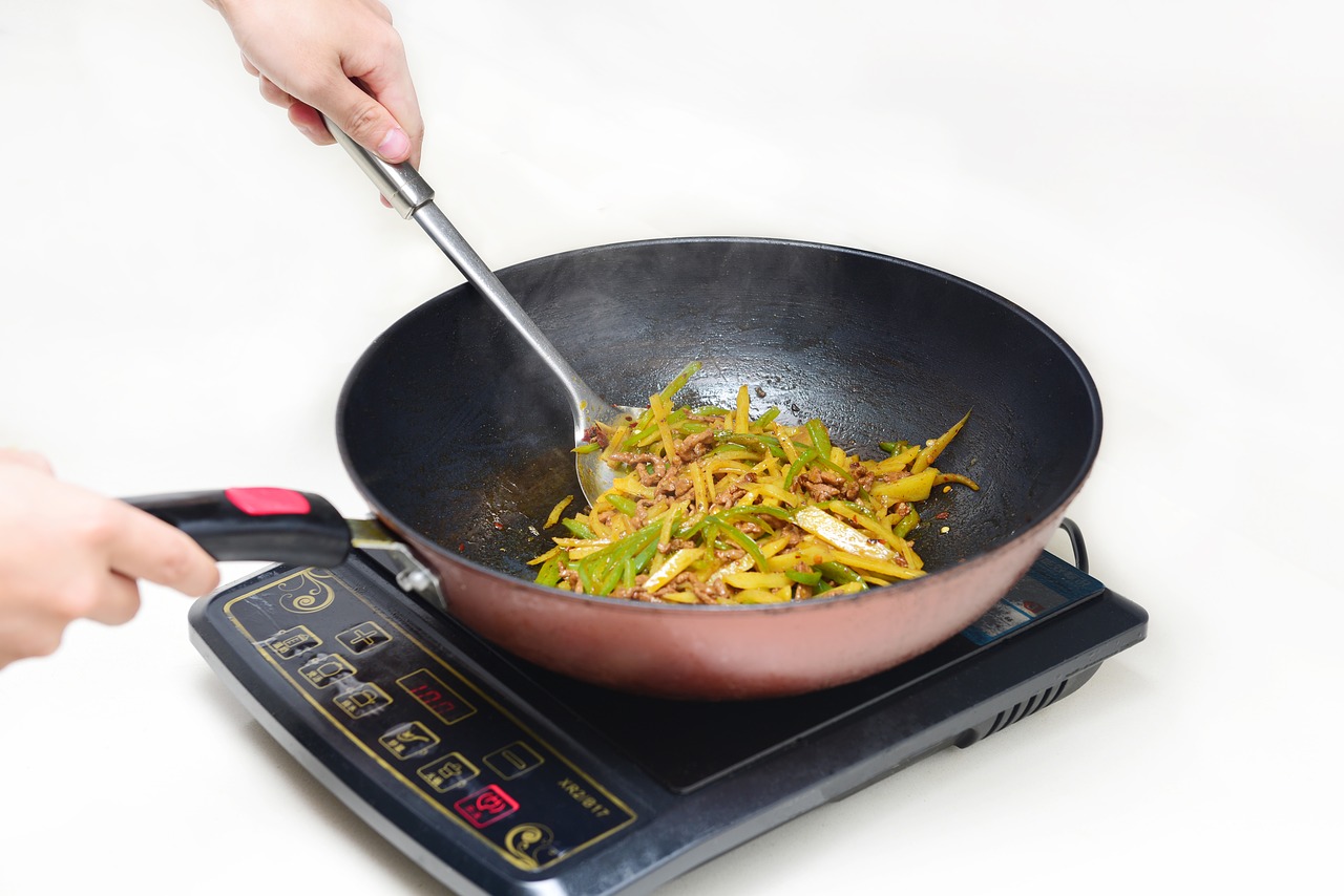 cook shredded potato induction cooker free photo