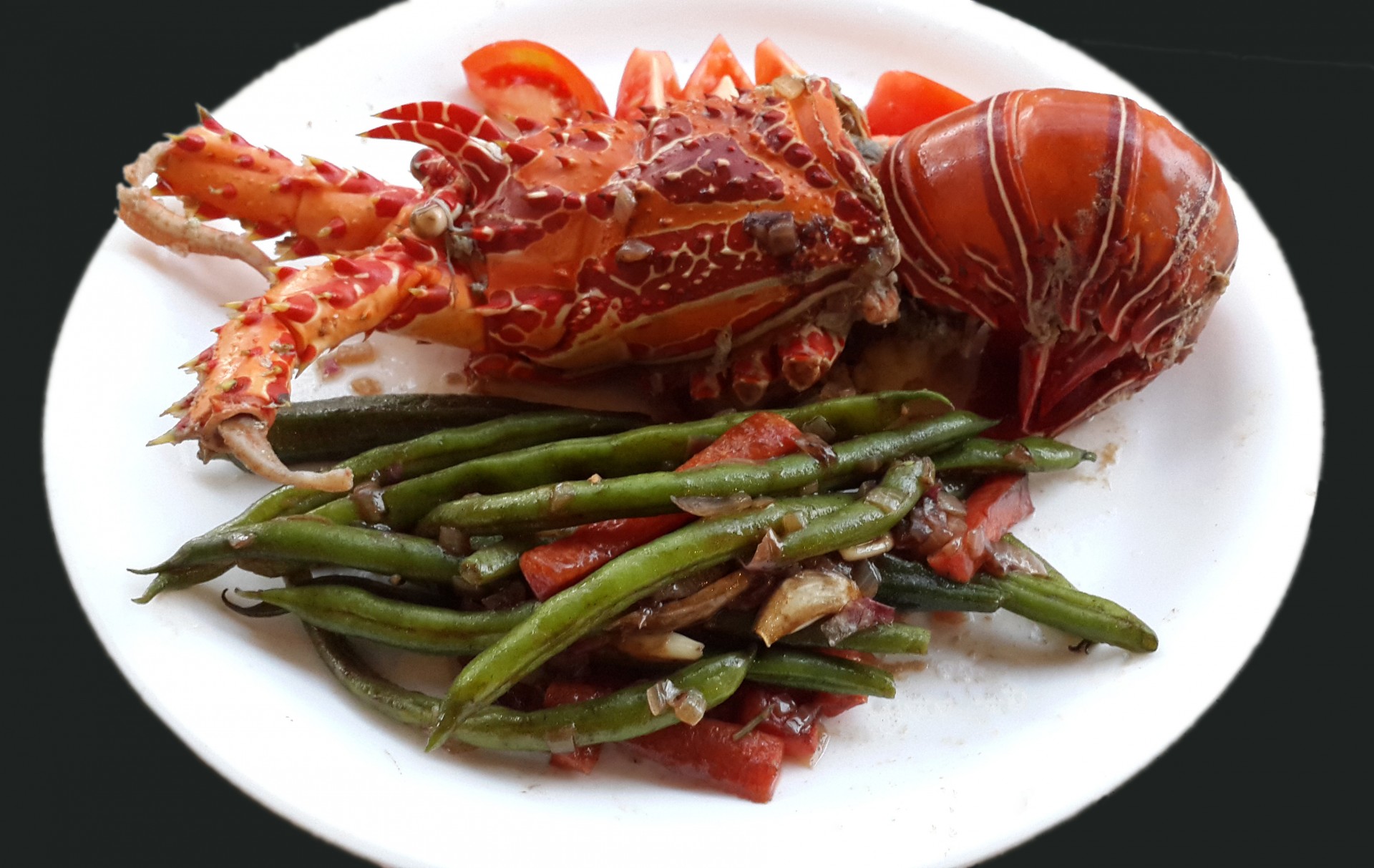 lobster green vegetables free photo