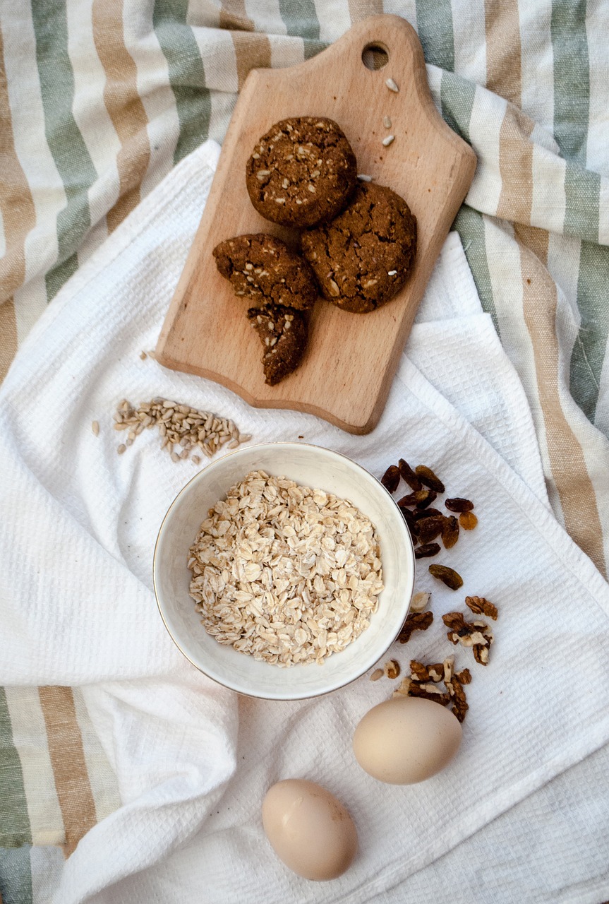 cookies oatmeal milk free photo